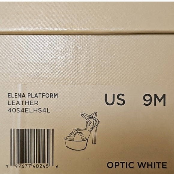 MICHAEL KORS - Leather Platform ELENA - Optic White Sz 9 - NIB - Picture 5 of 5